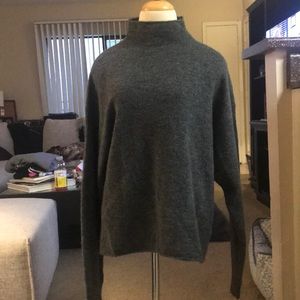 Charcoal Leith mock neck sweater